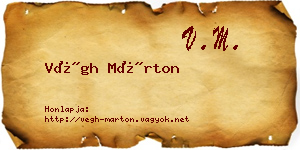 Végh Márton névjegykártya